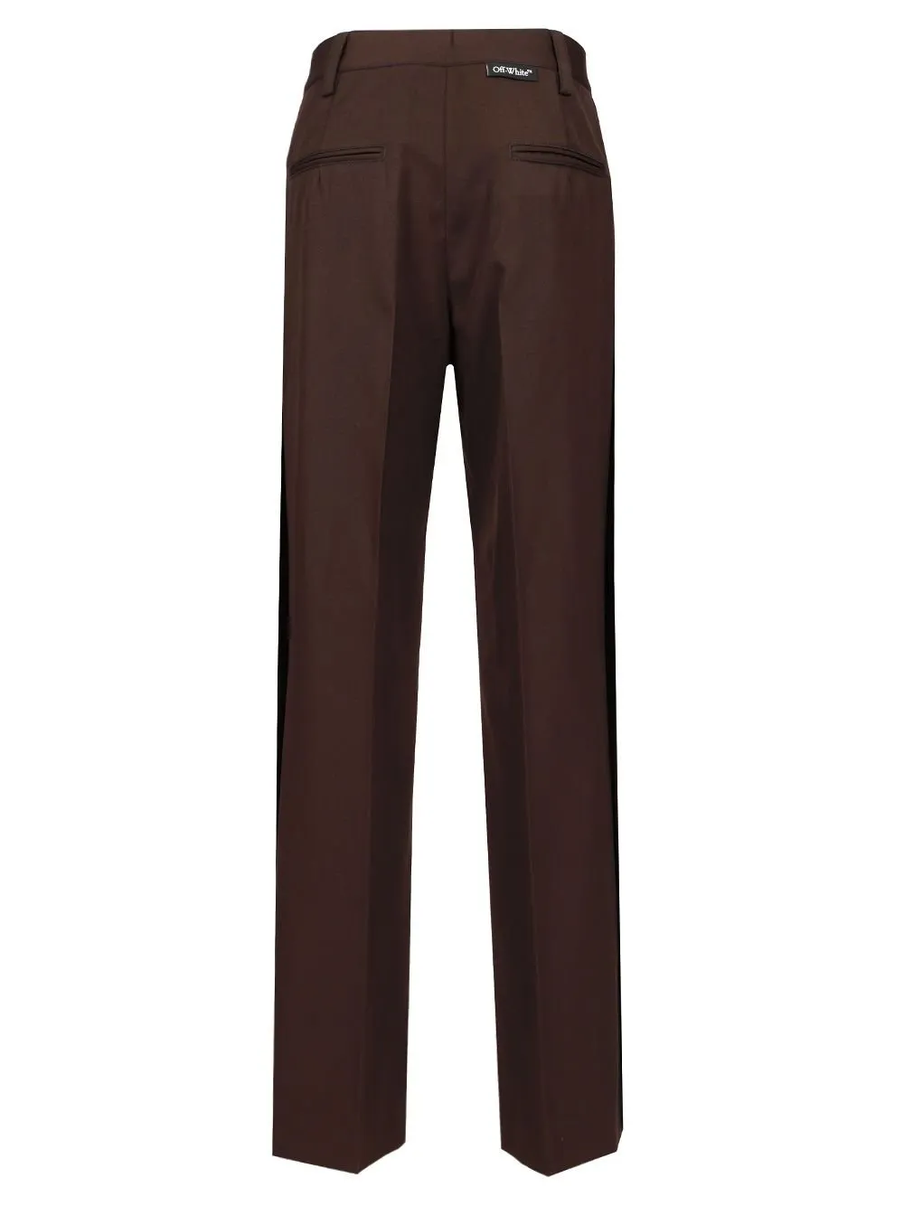 Off-White Pleat Detailed Wide Leg Trousers