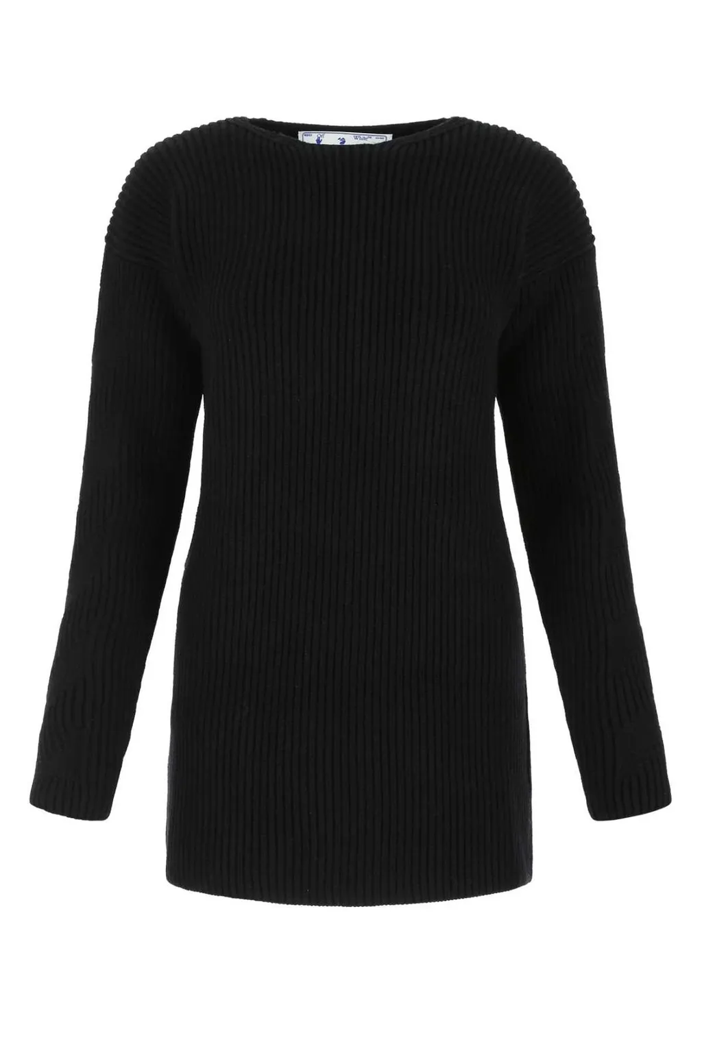 Off-White Ribbed-Knit Crewneck Jumper