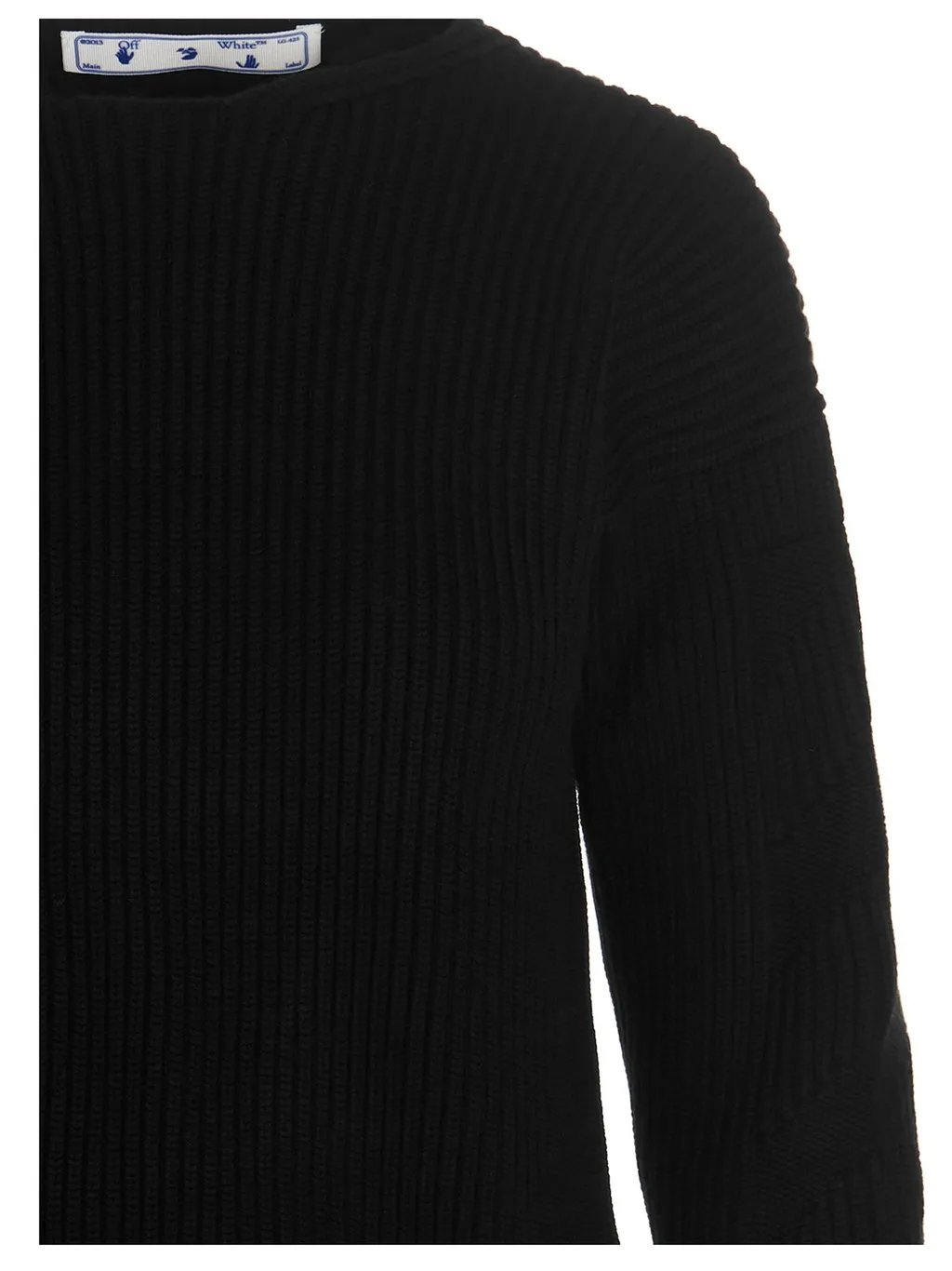 Off-White Ribbed-Knit Crewneck Jumper