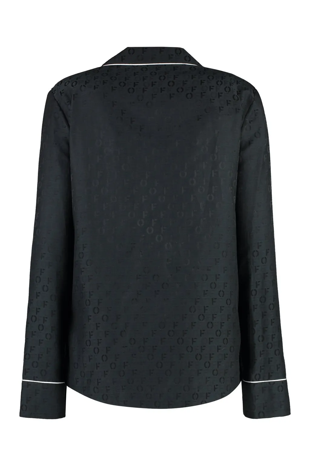 Off-White Buttoned Long-Sleeved Pyjama Shirt