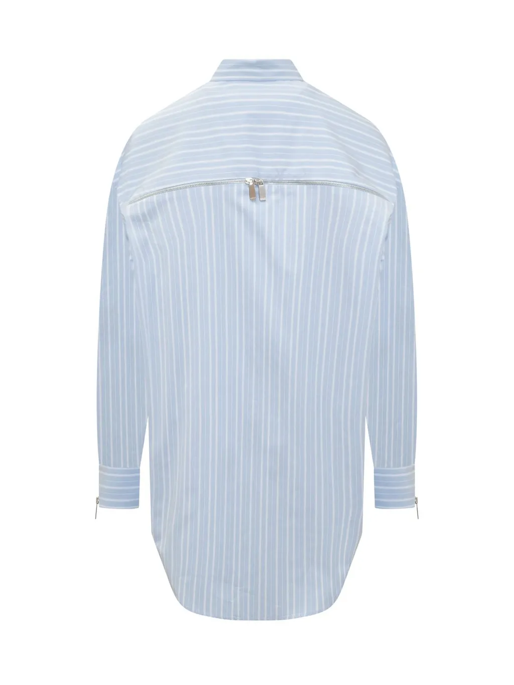 Off-White Pinstriped Long-Sleeved Poplin Shirt
