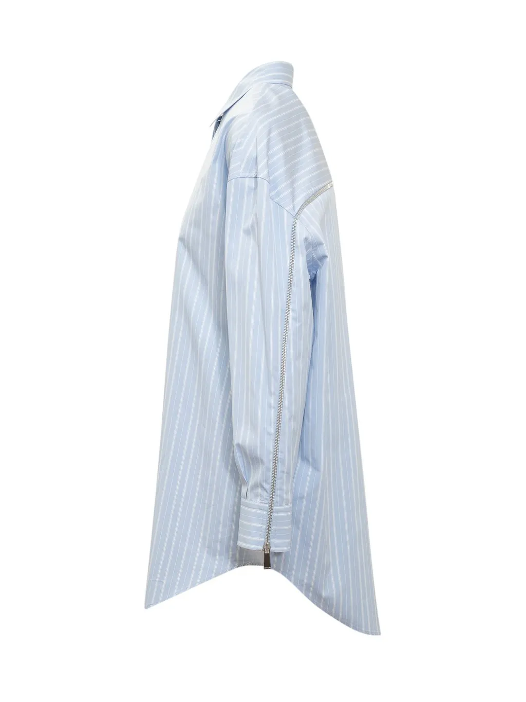 Off-White Pinstriped Long-Sleeved Poplin Shirt