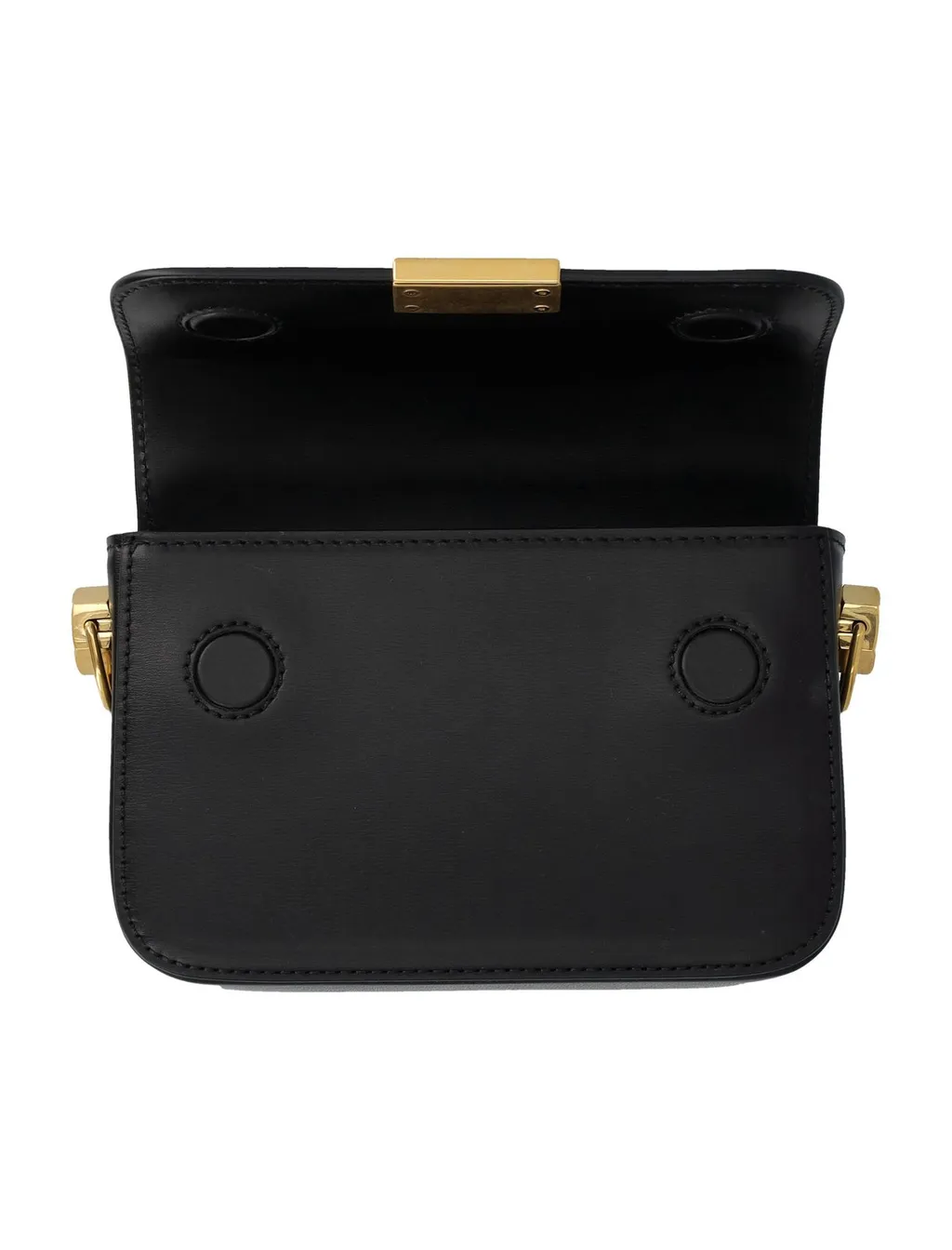 Off-White Binder Foldover Top Shoulder Bag