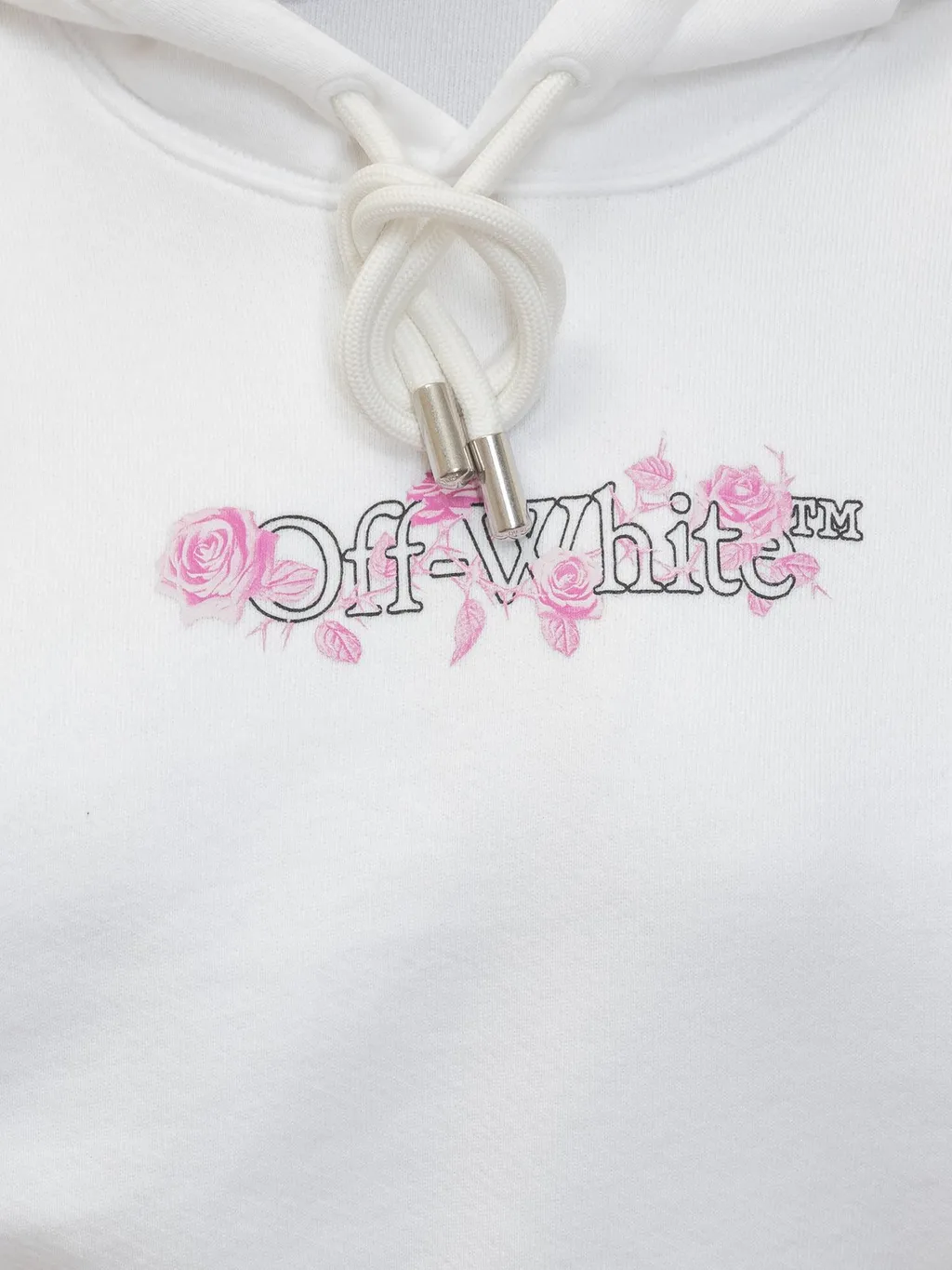Off-White Bookish Rose Cropped Hoodie