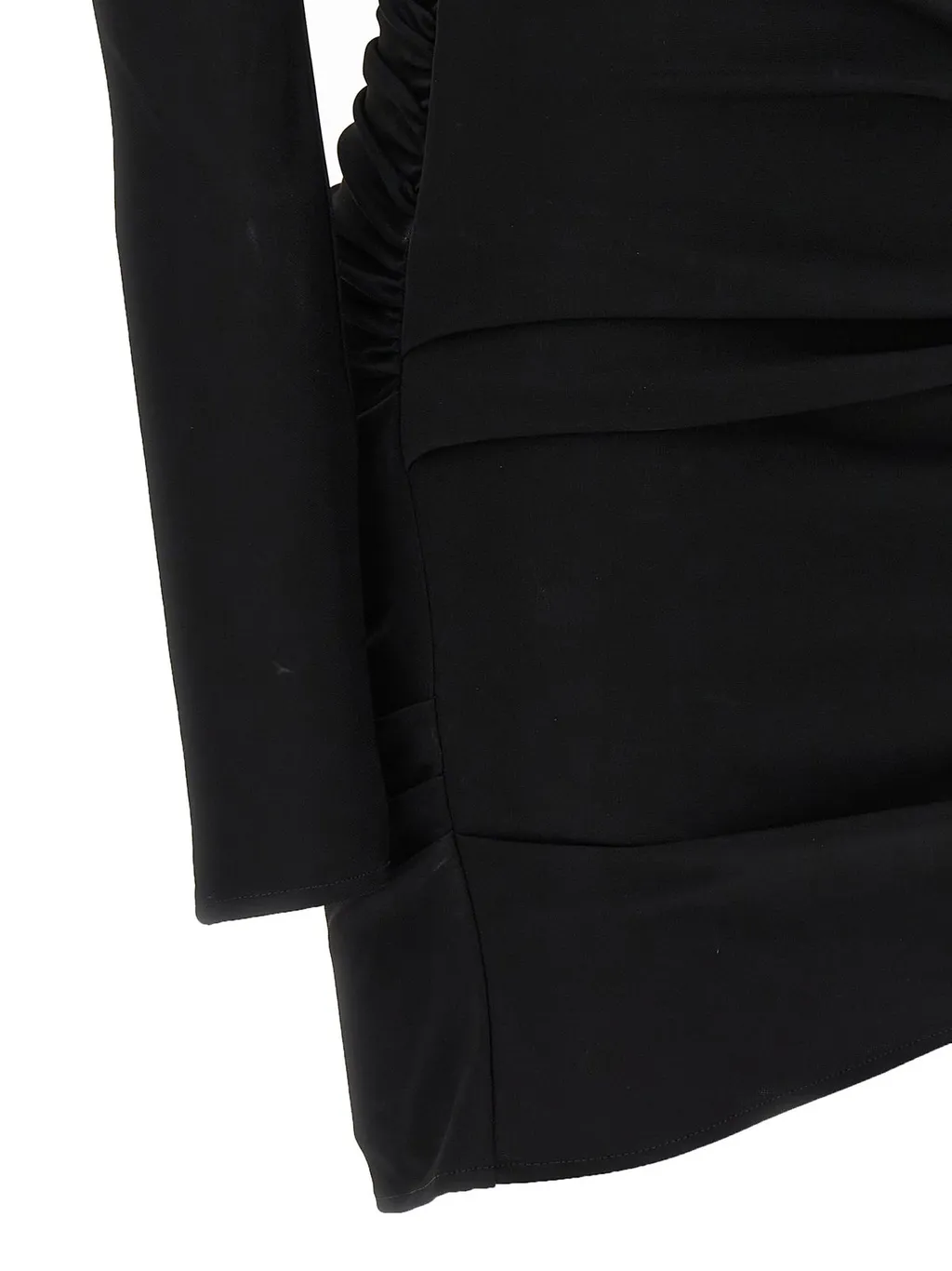 Off-White Off Stamp Twist Detailed Long-Sleeved Dress