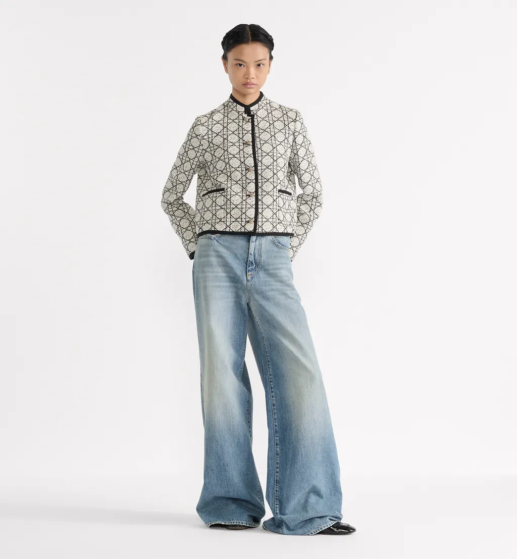 Macrocannage Cropped Jacket