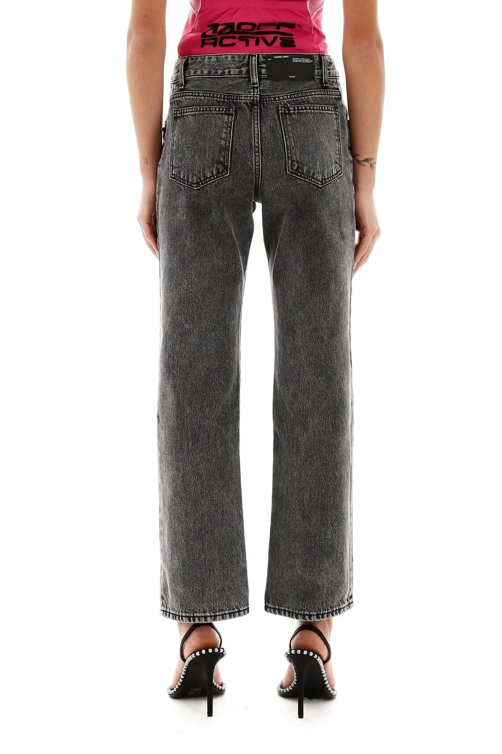 Off-White Cropped Flared Jeans