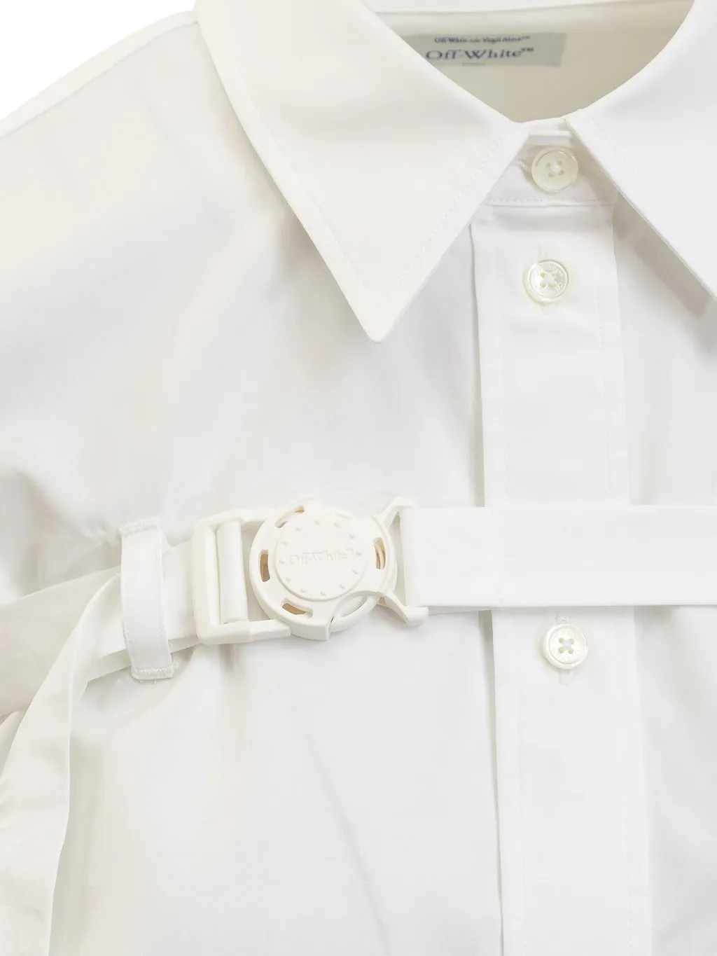 Off-White Buckle Detailed Cut-Out Shirt