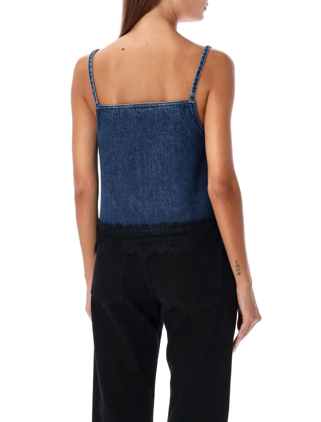 Off-White Lace Detailed Sleeveless Top