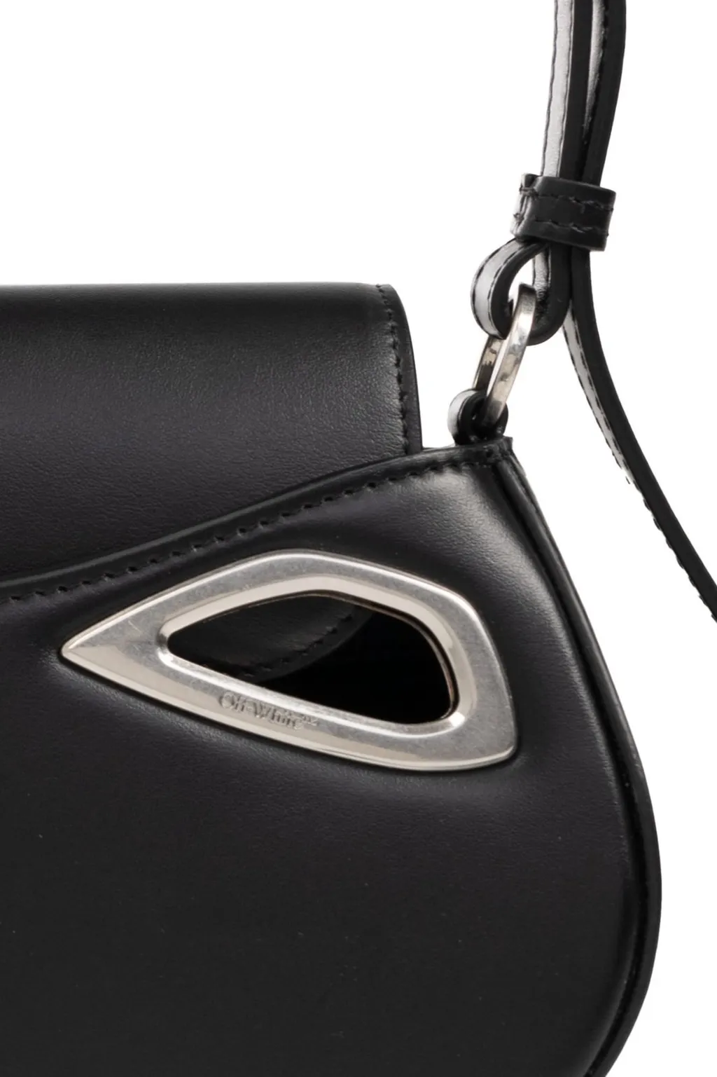 Off-White Clam Cut-Out Detailed Shoulder Bag