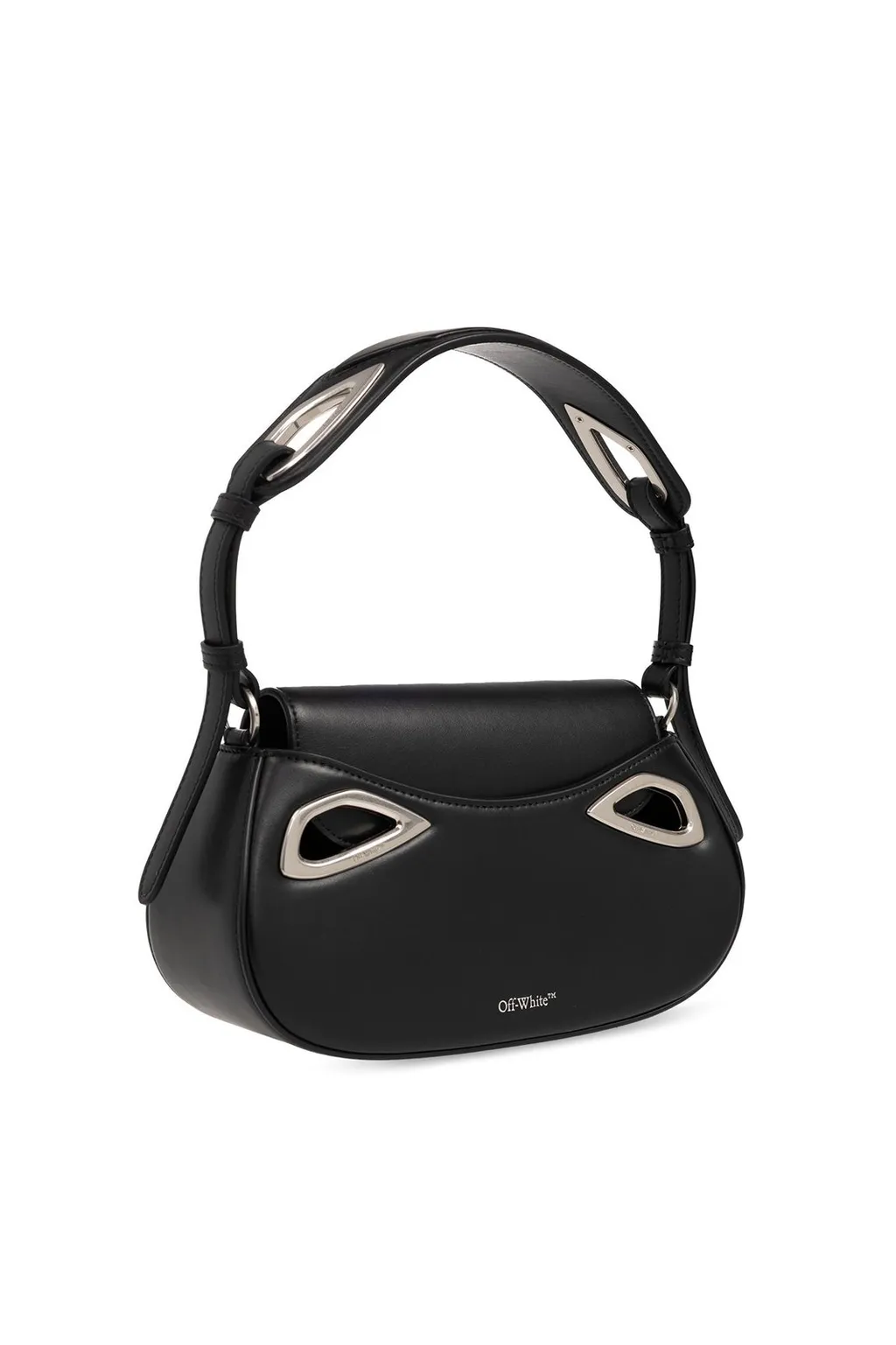 Off-White Clam Cut-Out Detailed Shoulder Bag