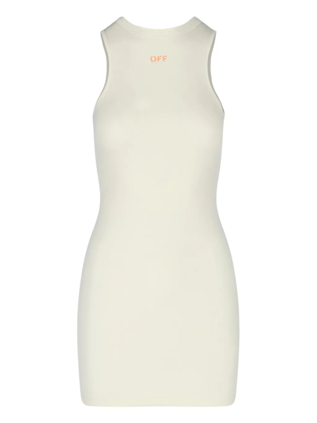 Off-White Sleek Rowing Crewnek Sleeveless Mini Dress