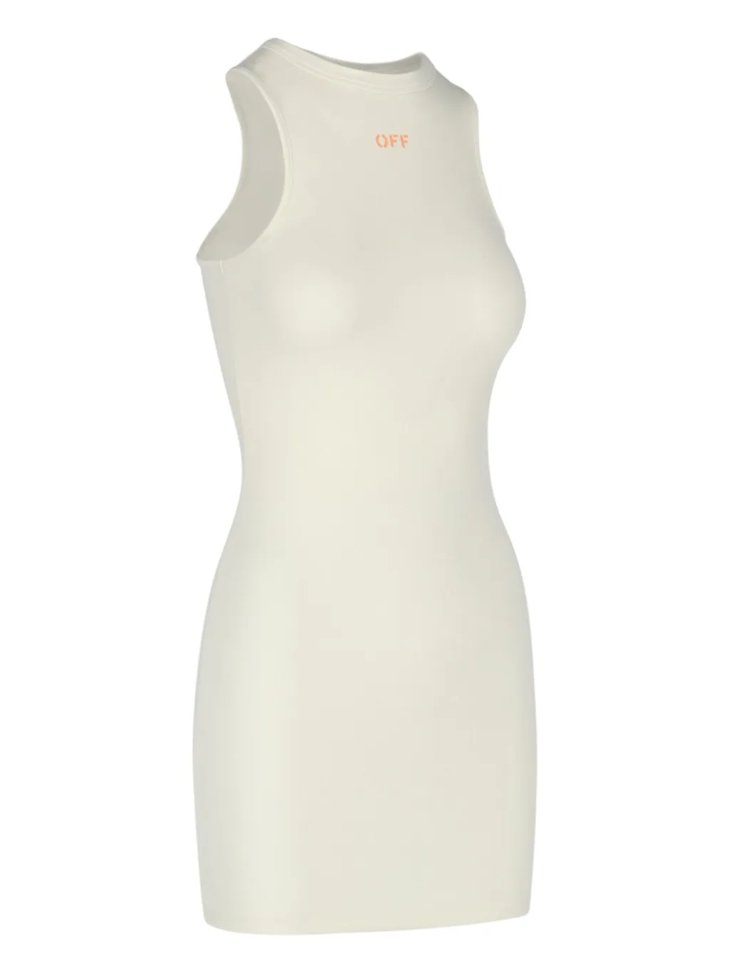 Off-White Sleek Rowing Crewnek Sleeveless Mini Dress
