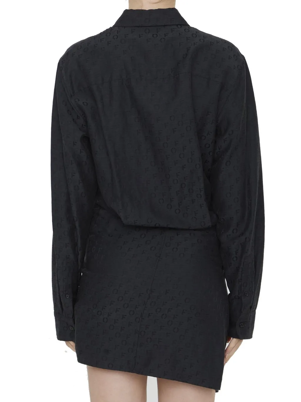 Off-White Monogram Jacquard Twisted Mini Dress