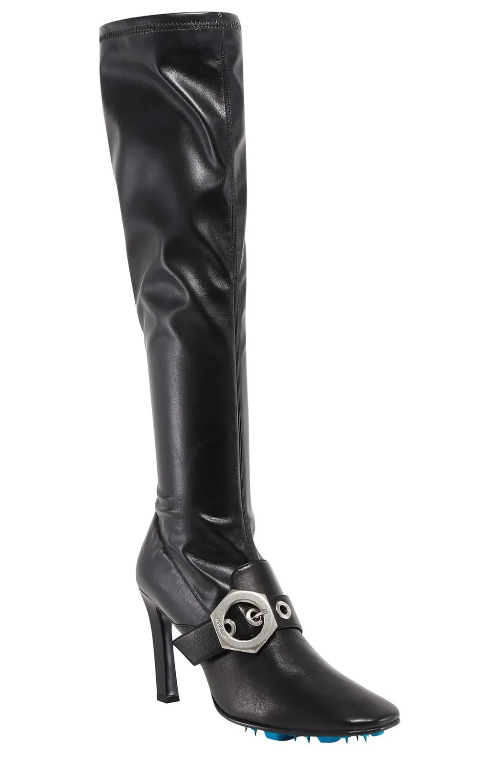 Off-White Buckle-Detailed Knee-High Boots