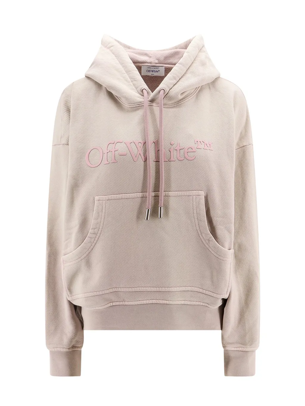 Off-White Laundry Logo Embroidered Drawstring Hoodie