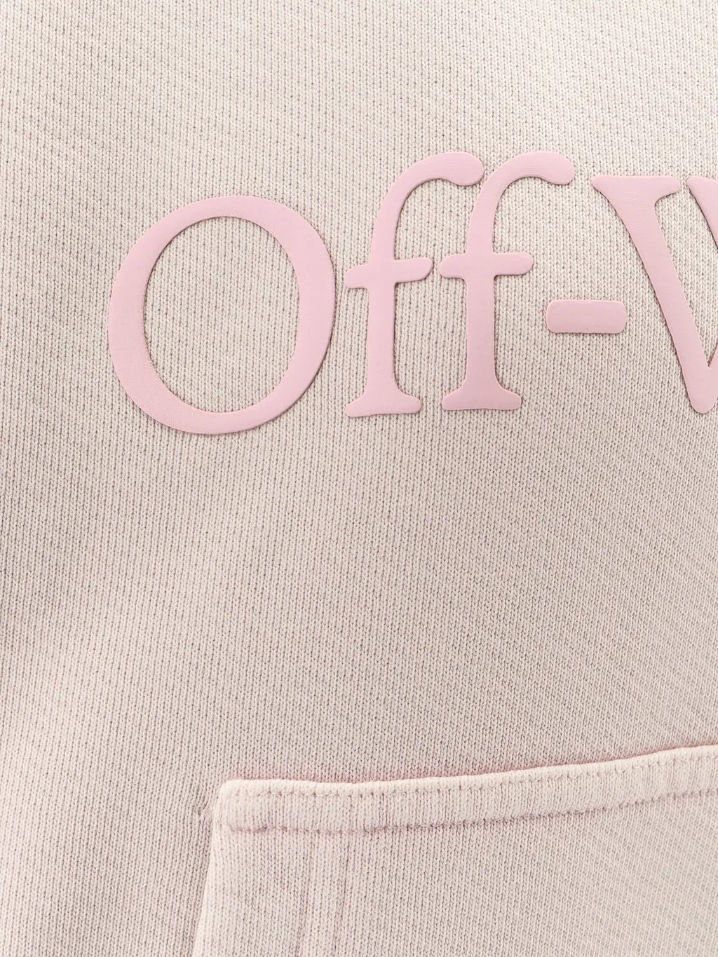 Off-White Laundry Logo Embroidered Drawstring Hoodie