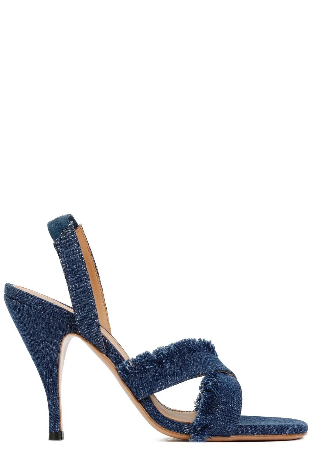 Off-White Open Toe Denim Sandals