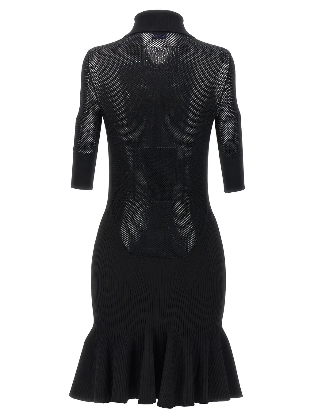 Off-White Net Arrow Short-Sleeved Midi Dress