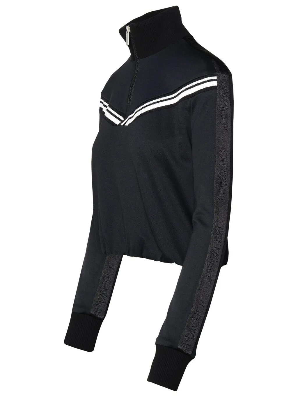 Off-White Zip-Up Straight Hem Track Jacket