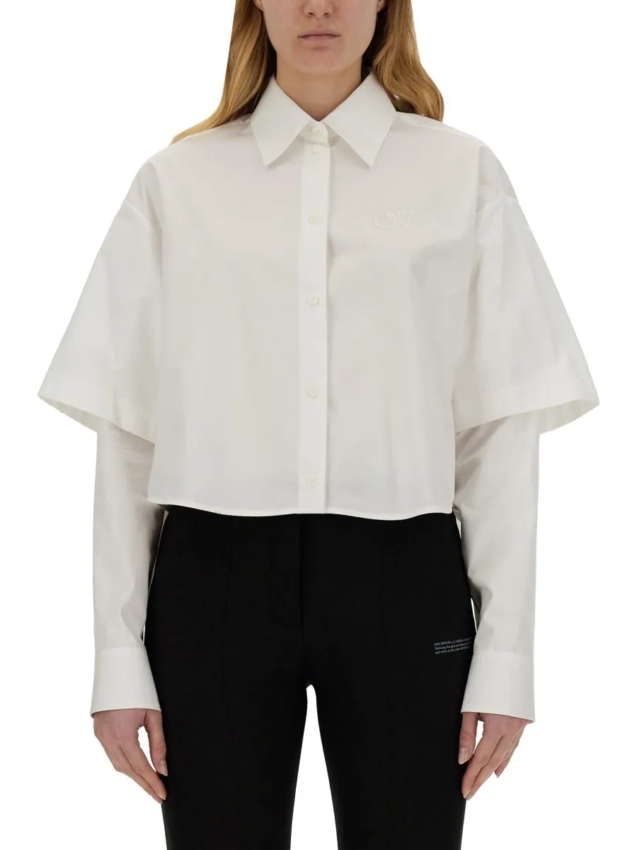 Off-White Buttoned Long-Sleeved Shirt