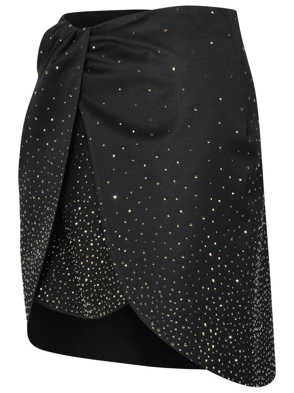 Off-White Embellished Pleated Mini Skirt