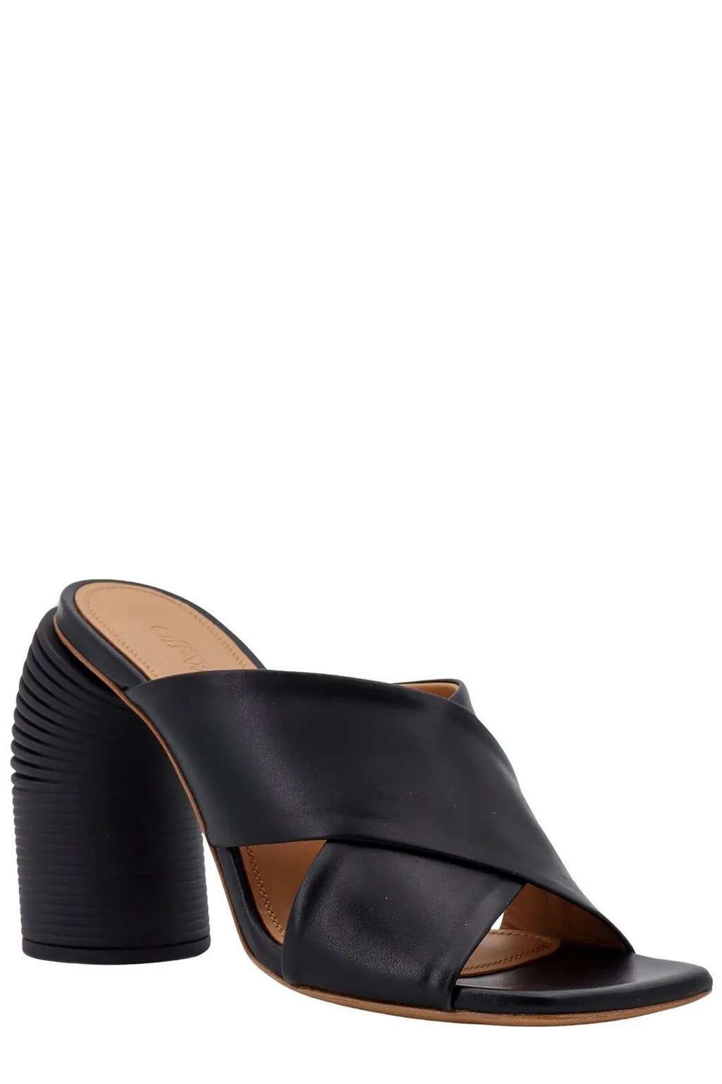 Off-White Crossover Strap Heeled Mules