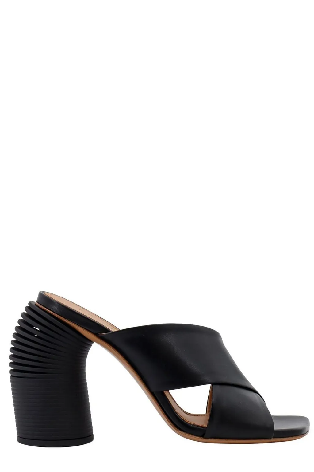 Off-White Crossover Strap Heeled Mules