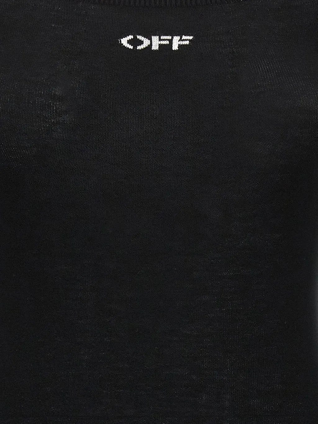 Off-White Off Stamp Off-Shoulder Long-Sleeved Dress