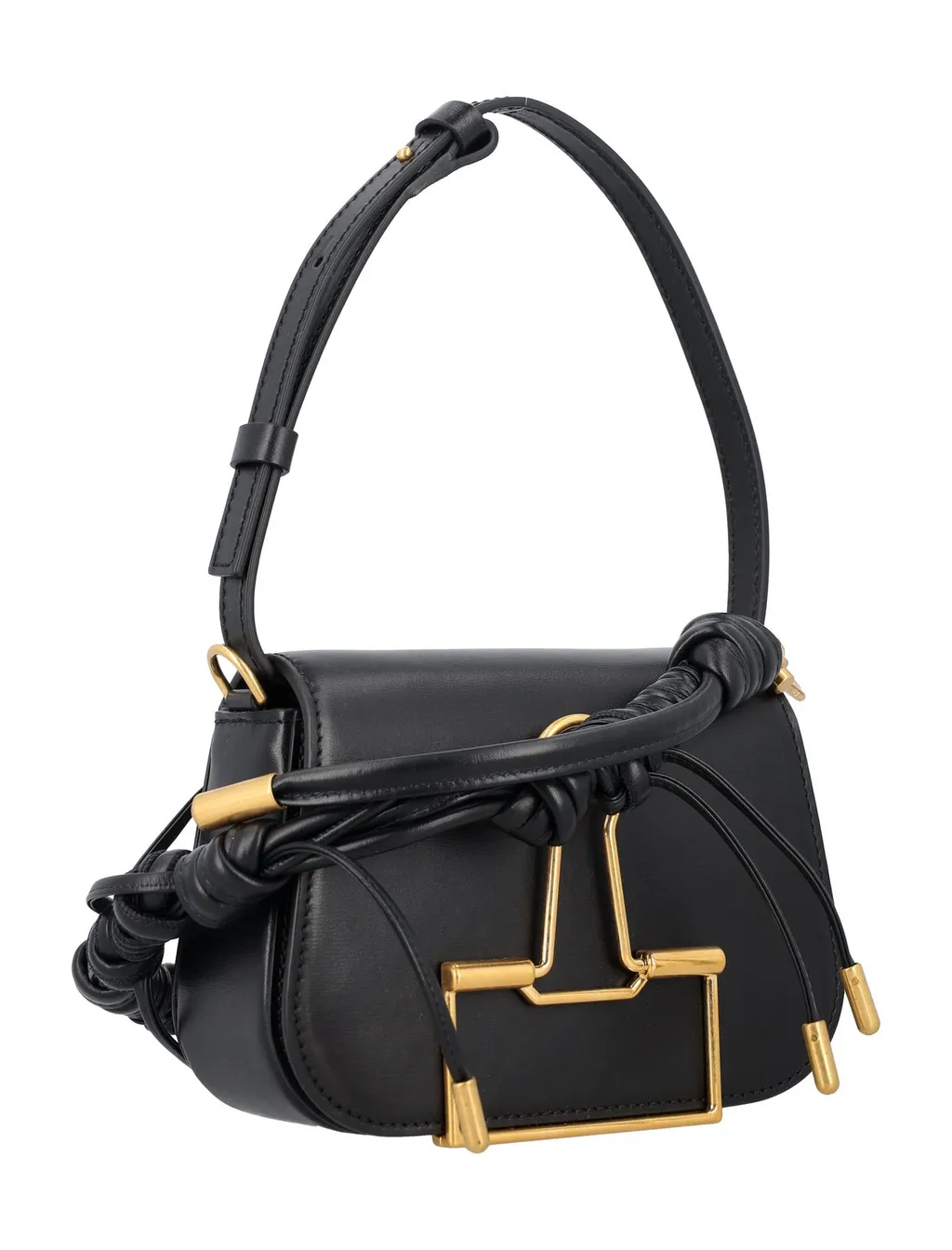 Off-White Skeleton Binder Foldover Top Crossbody Bag