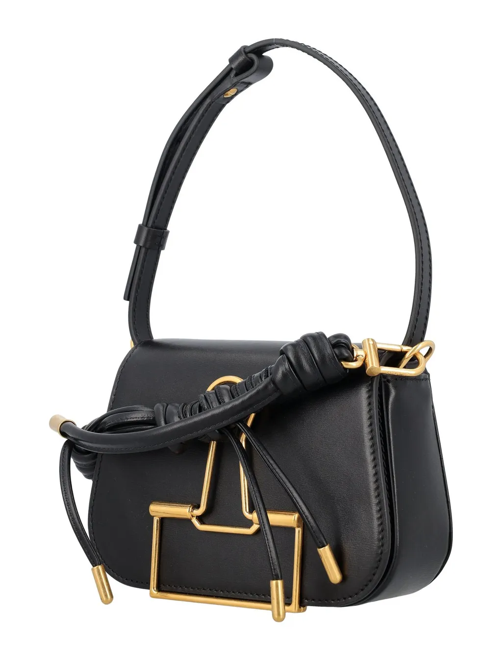Off-White Skeleton Binder Foldover Top Crossbody Bag