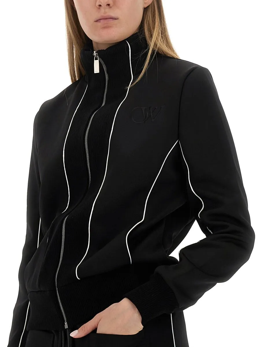 Off-White Zip-Up Long-Sleeved Jacket