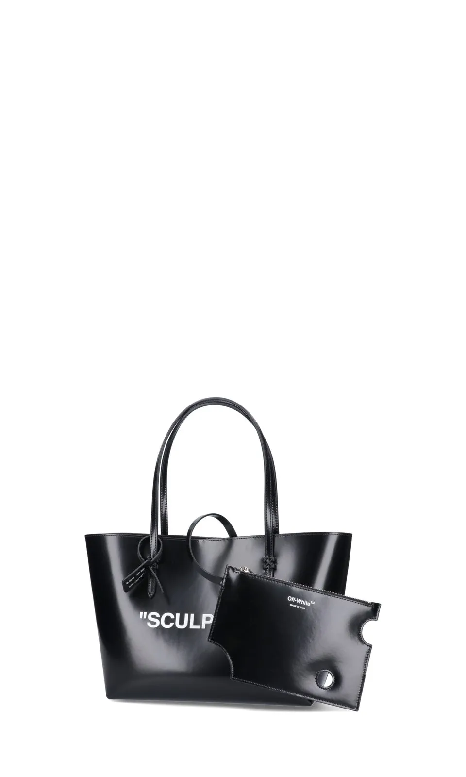 Off-White Slogan Printed Top Handle Bag