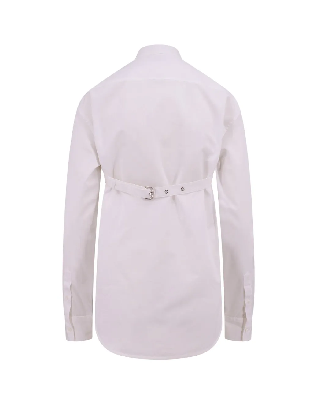 Off-White Belted Buttoned Long-Sleeved Shirt