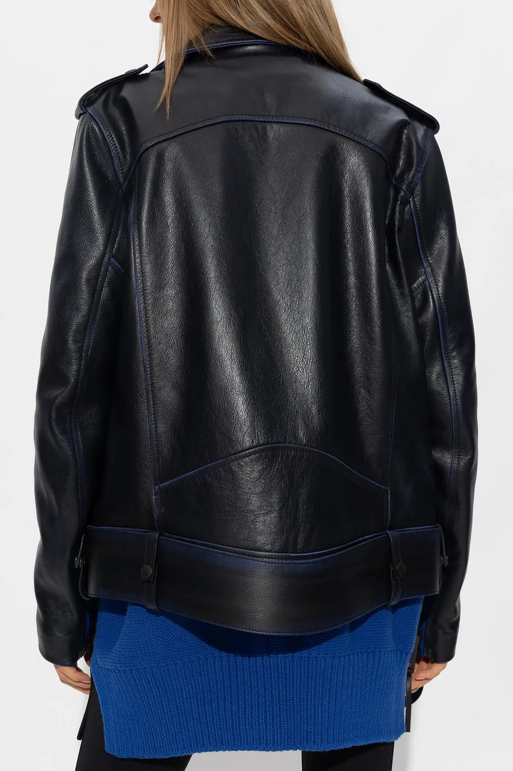 Off-White Belted Leather Jacket