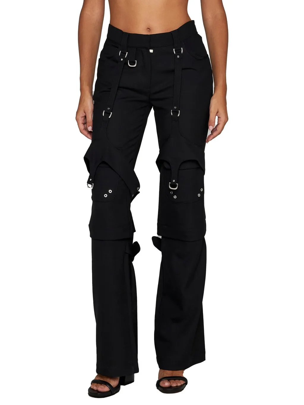 Off-White Buckle Detailed Wide Leg Pants