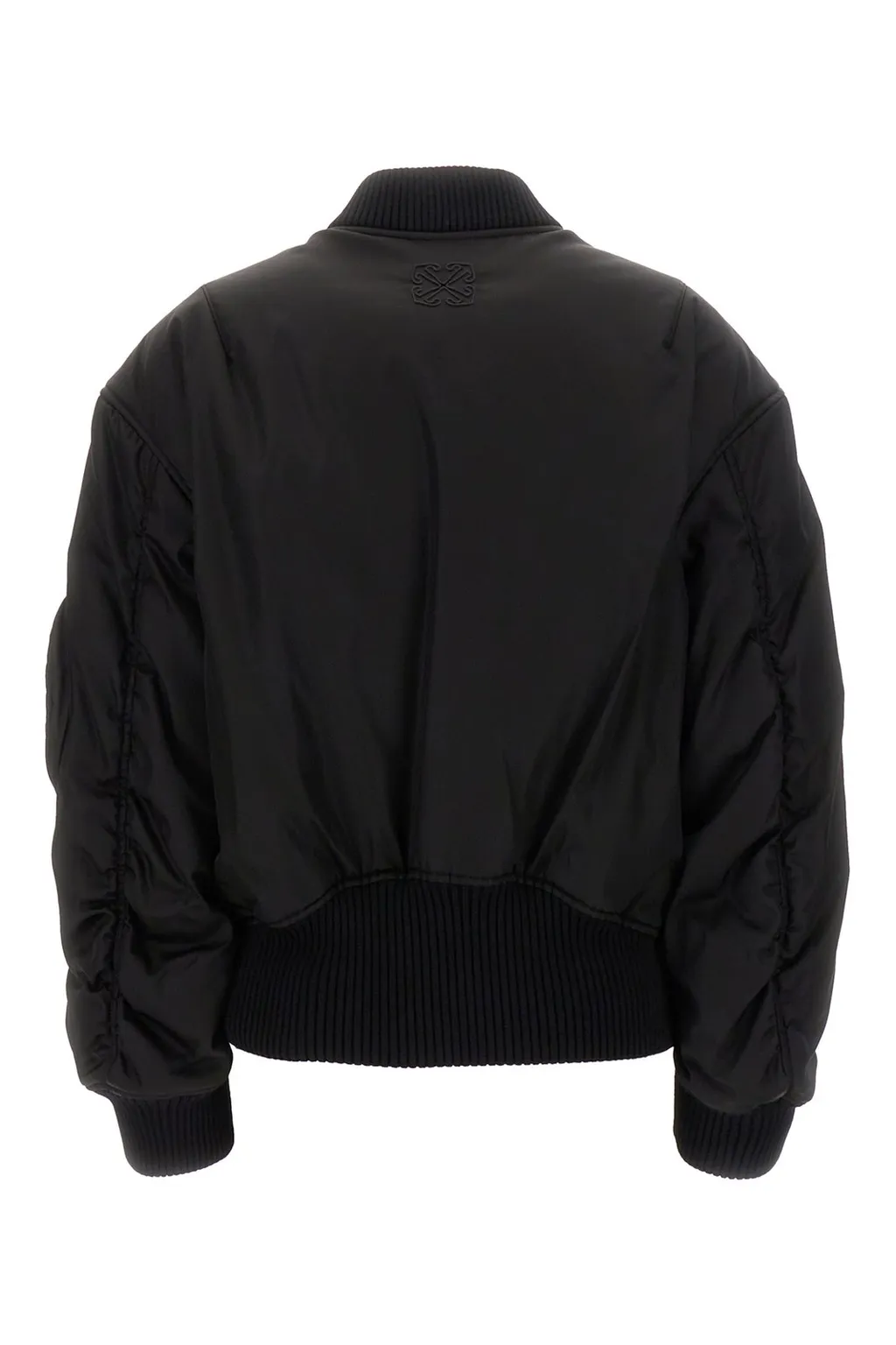 Off-White Band-Collared Zip-Up Bomber Jacket