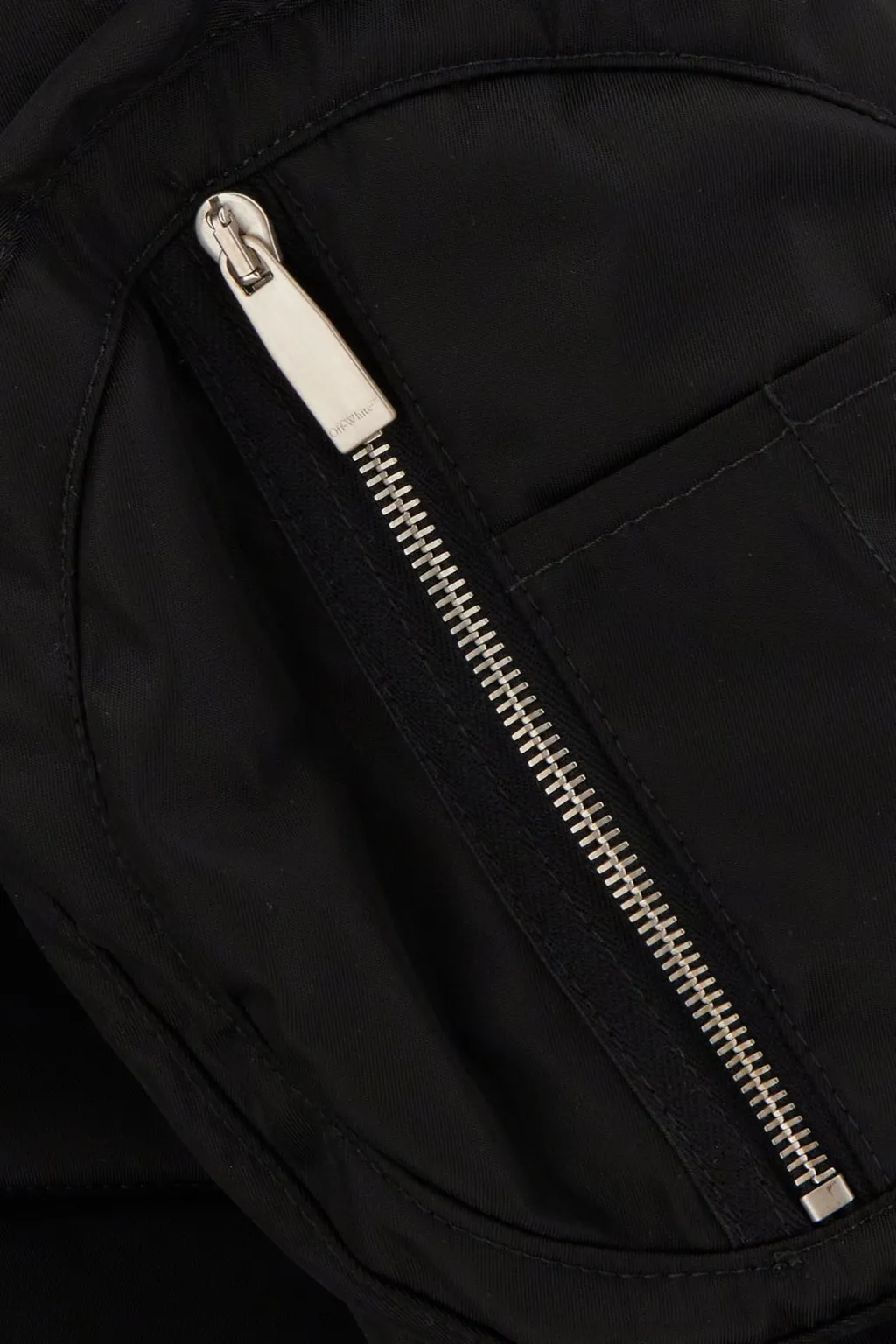 Off-White Band-Collared Zip-Up Bomber Jacket
