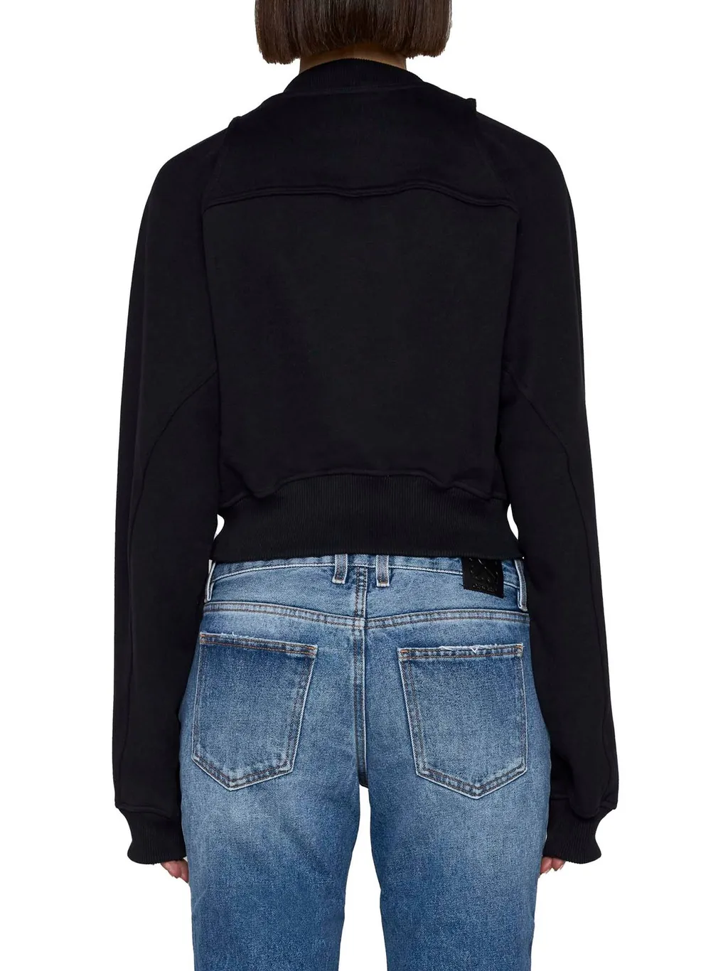 Off-White Logo Embroidered Cropped Sweatshirt