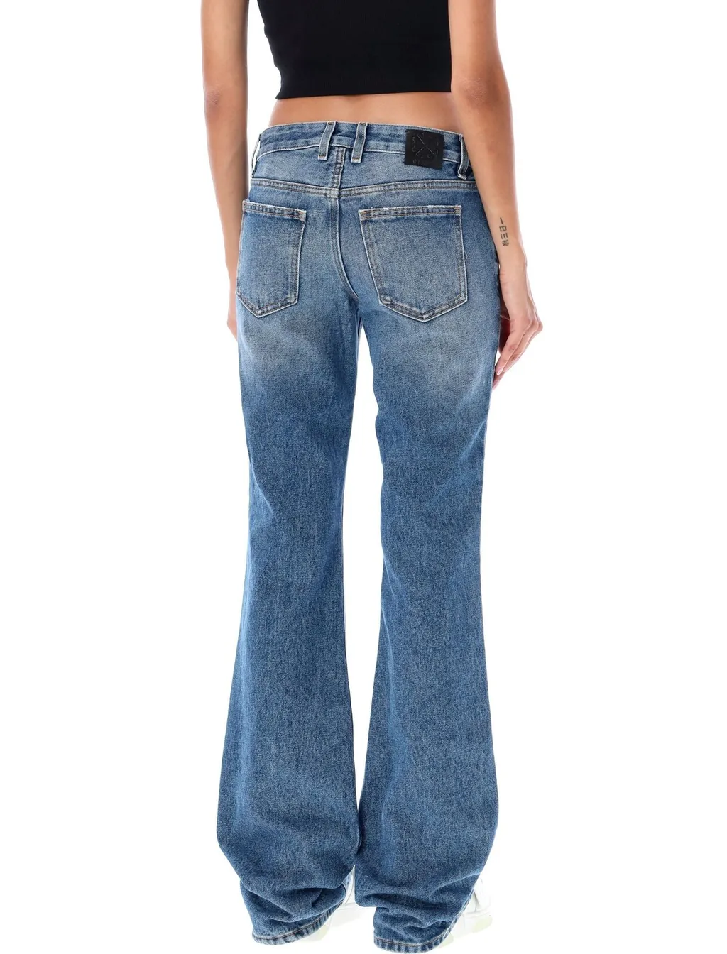 Off-White Logo Patch Flared Jeans