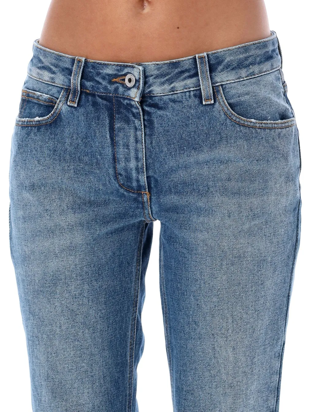 Off-White Logo Patch Flared Jeans
