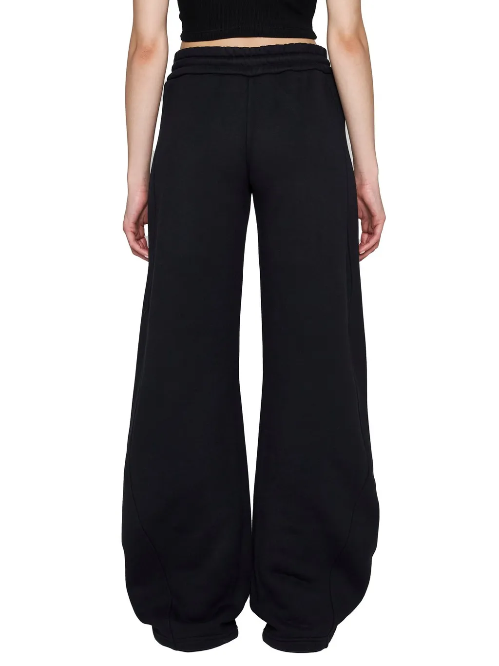 Off-White Drawstring Wide Leg Pants