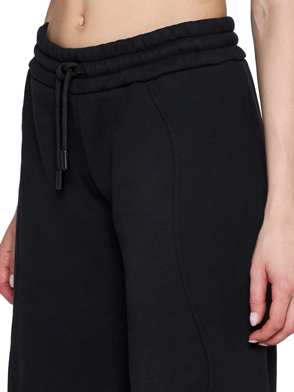 Off-White Drawstring Wide Leg Pants