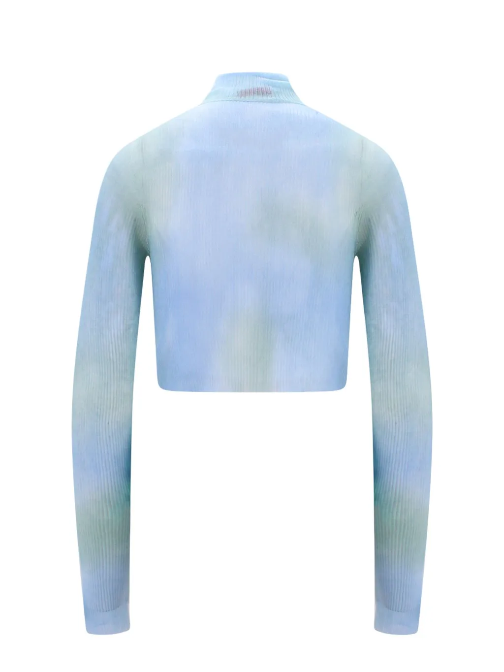 Off-White Tie-Dye Turtleneck Cropped Top