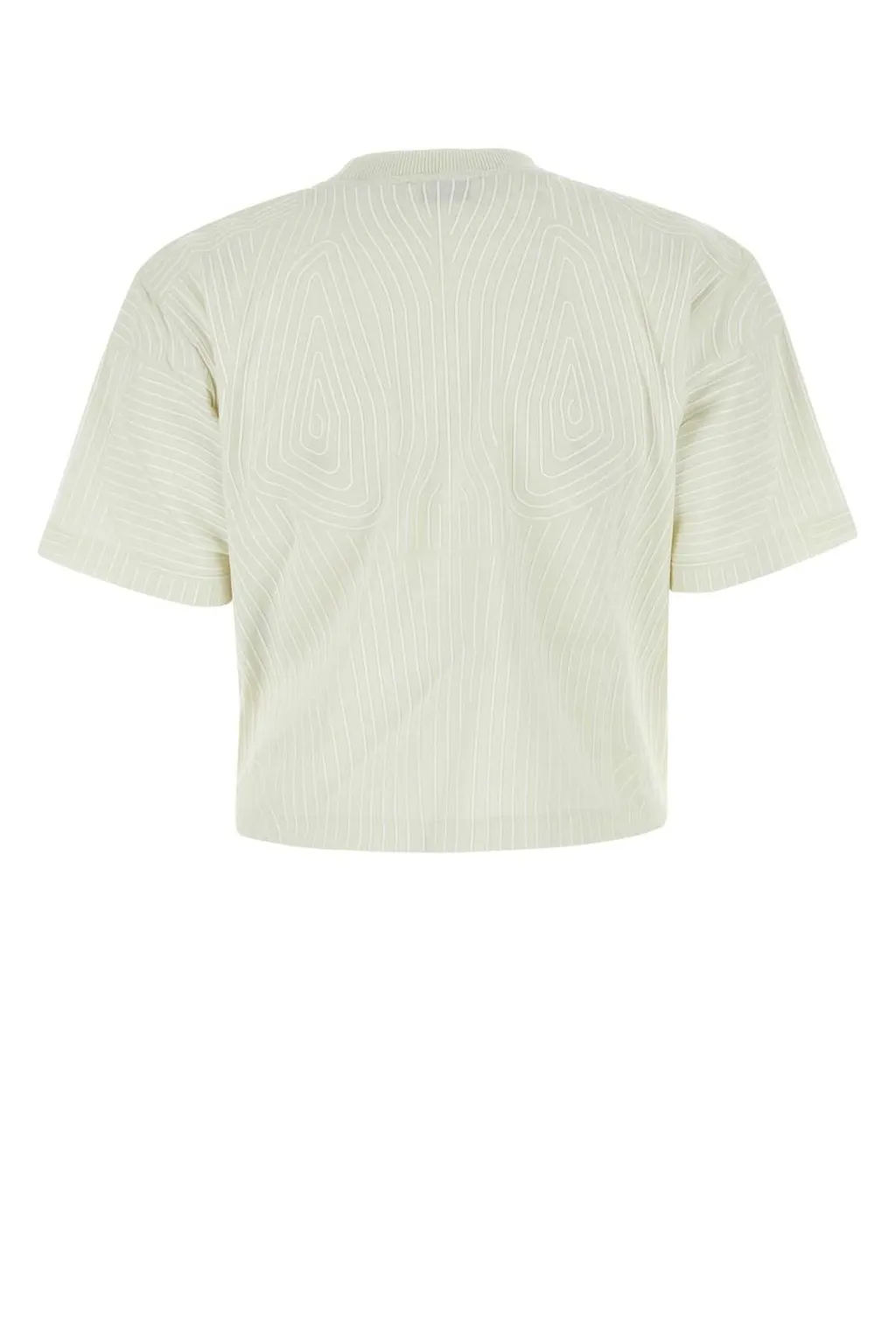 Off-White Short-Sleeved Cropped T-Shirt