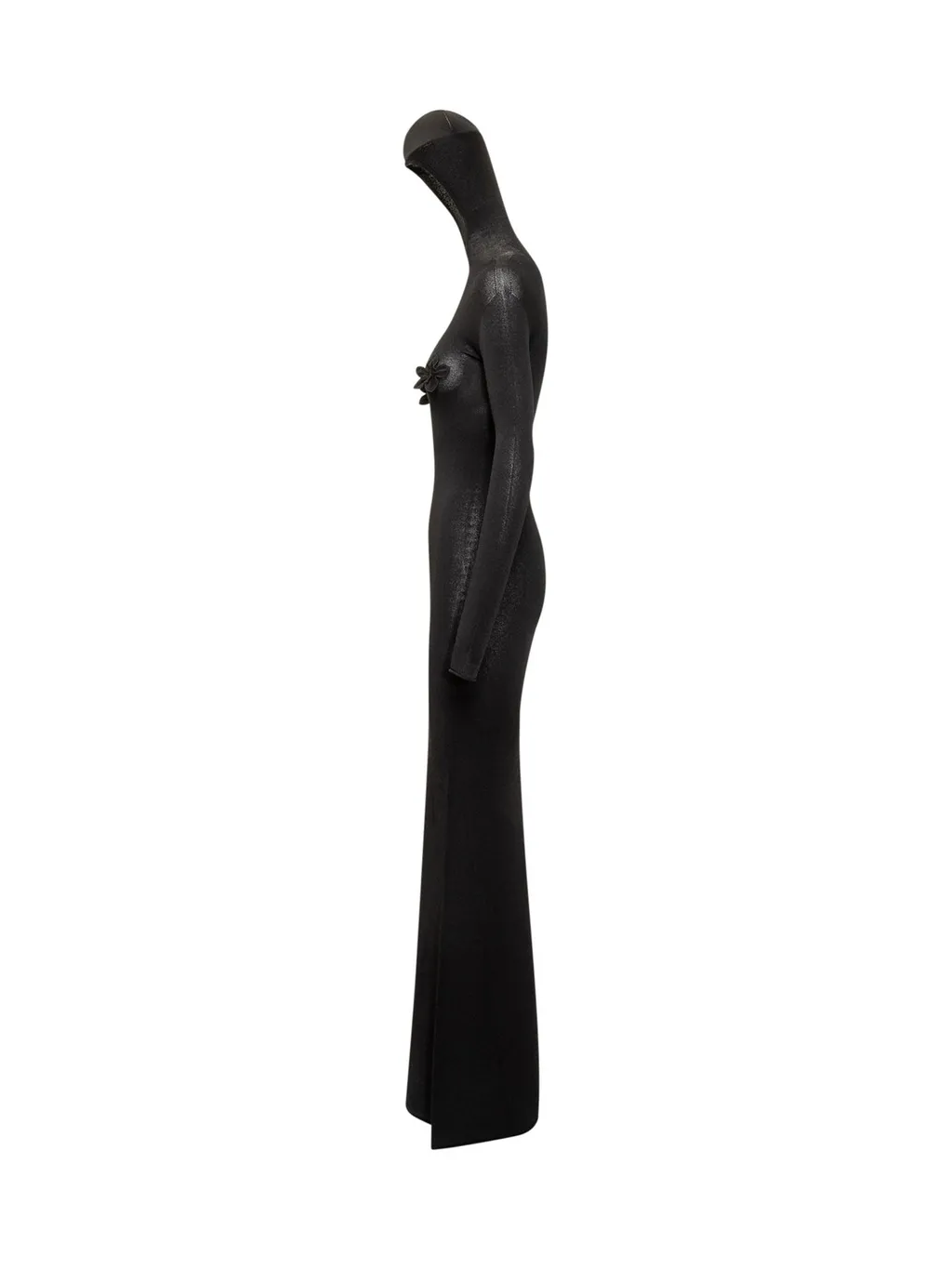 Off-White Logo Detailed Long-Sleeved Hooded Dress