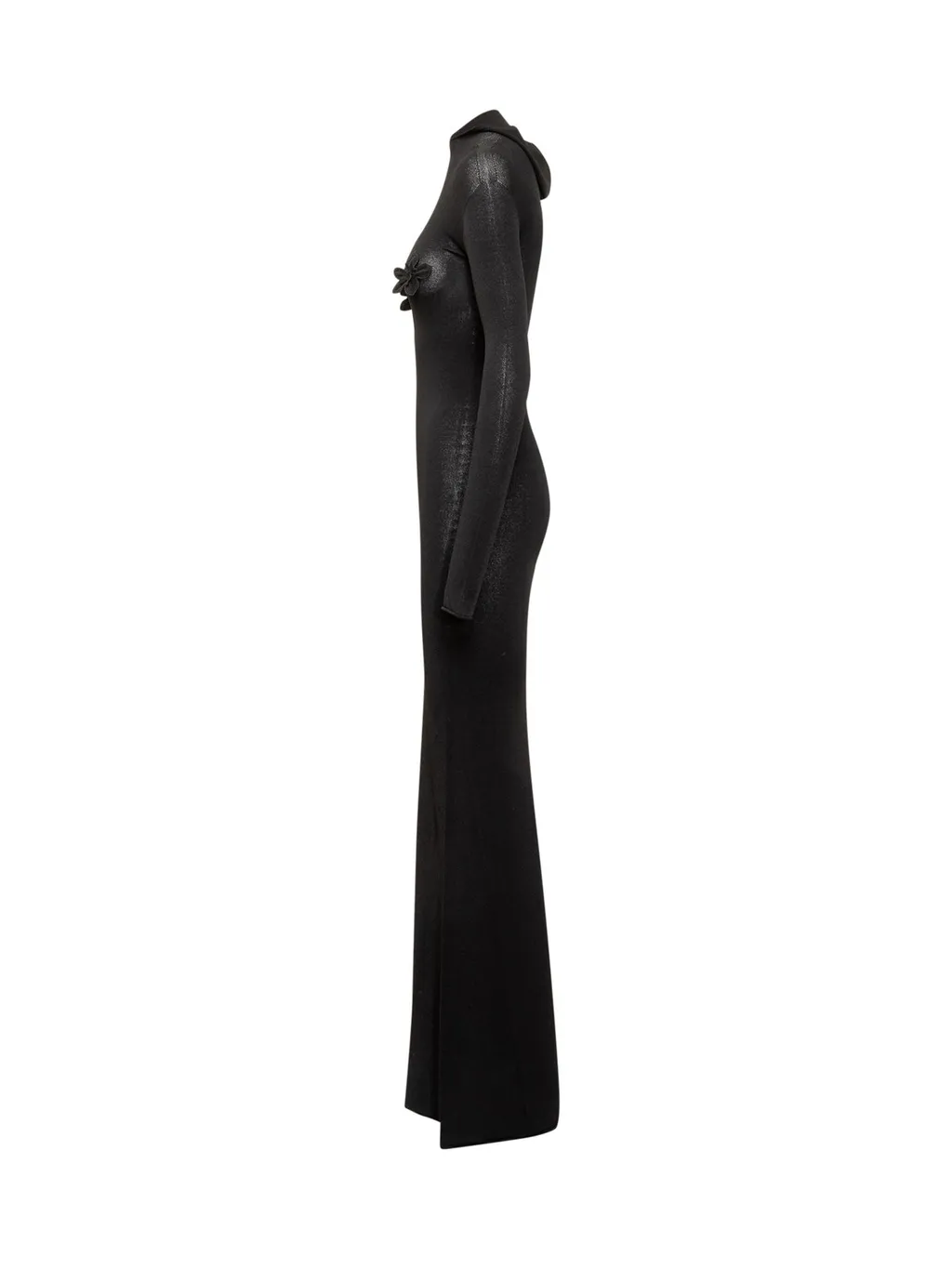 Off-White Logo Detailed Long-Sleeved Hooded Dress
