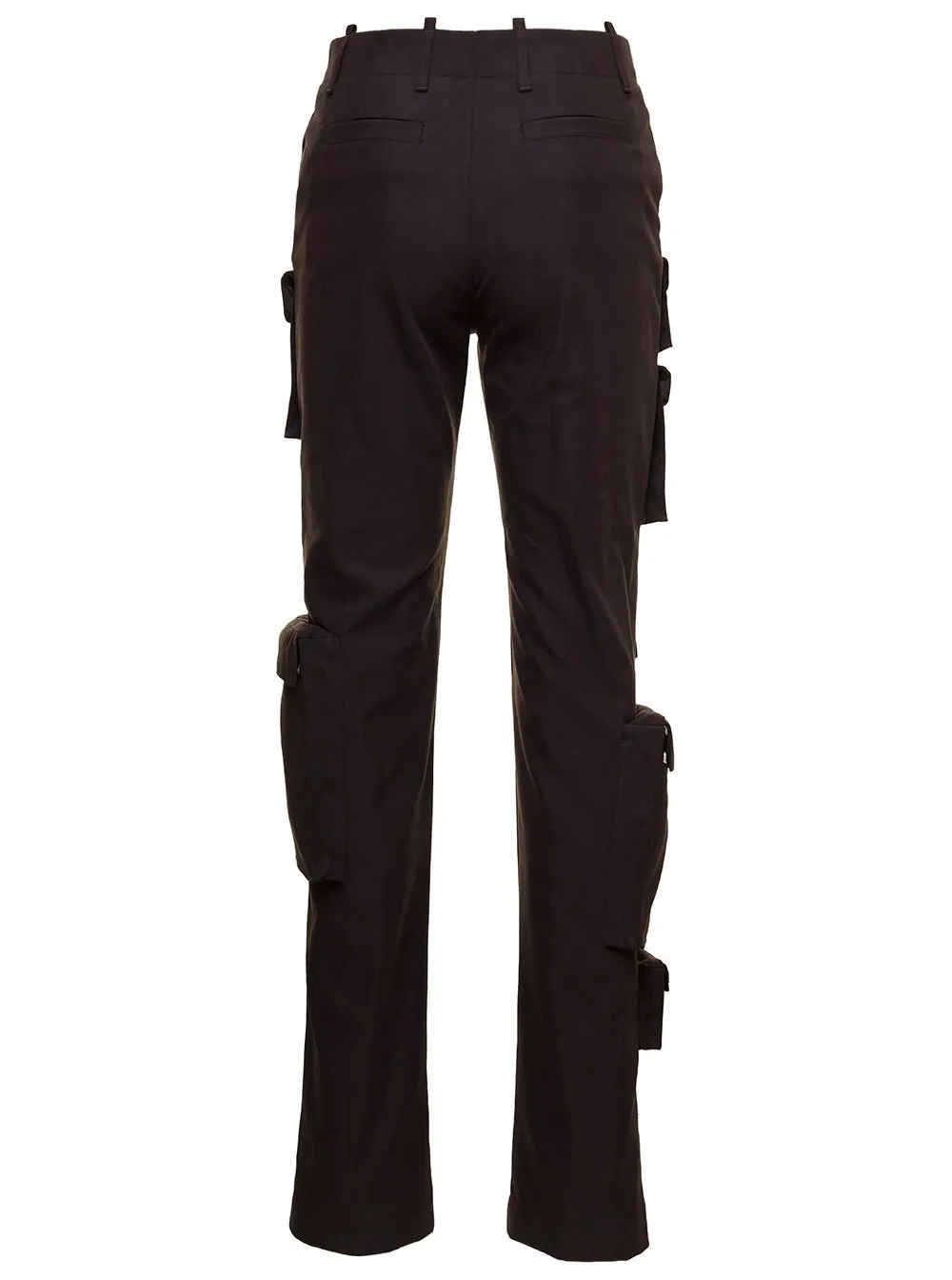 Off-White High Waist Straight Leg Cargo Pants