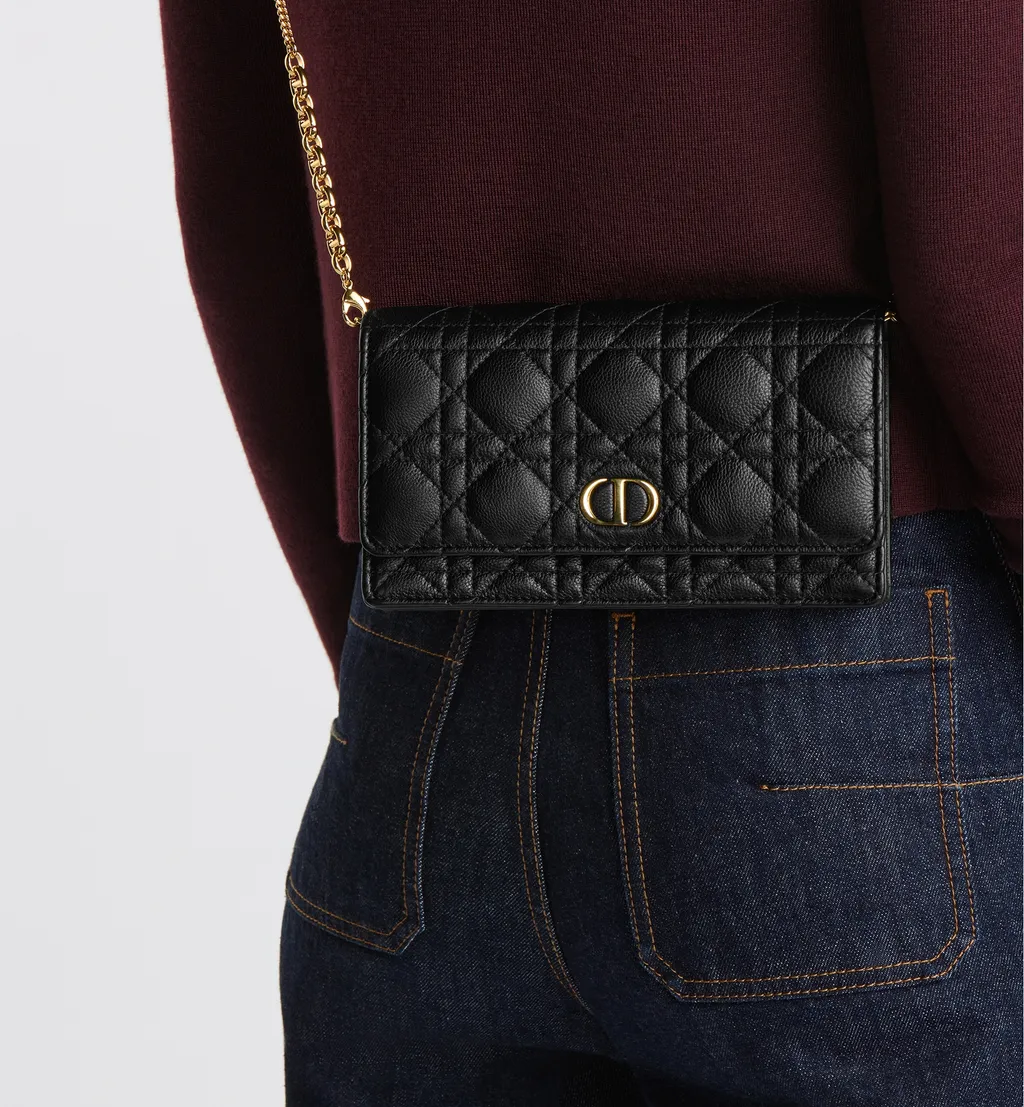 Dior Caro Pouch With Chain