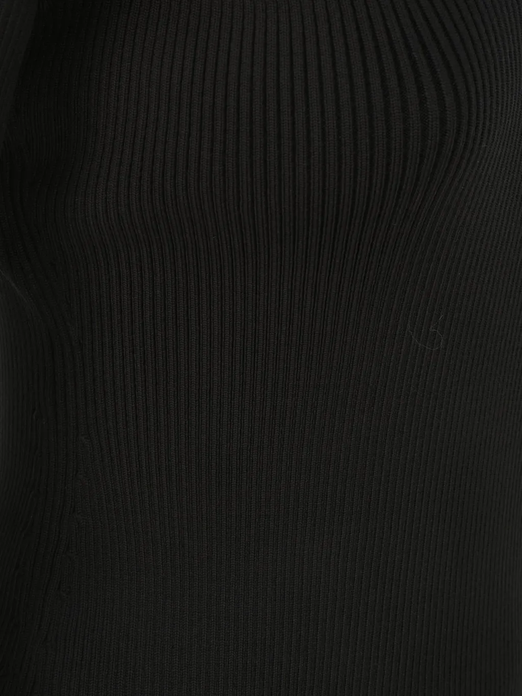 Off-White Logo Tape Long-Sleeved Ribbed Mini Dress